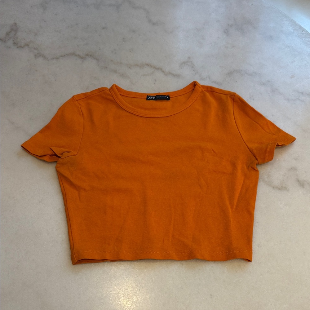 Zara Burnt Orange Crop Top